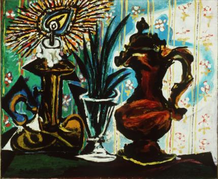 Picasso Still life with candle 1937